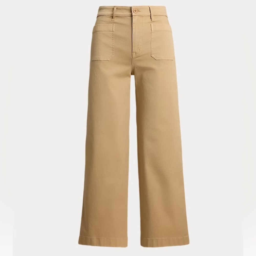 Lauren Ralph Lauren Stretch Chino Wide-Leg Cropped Pants